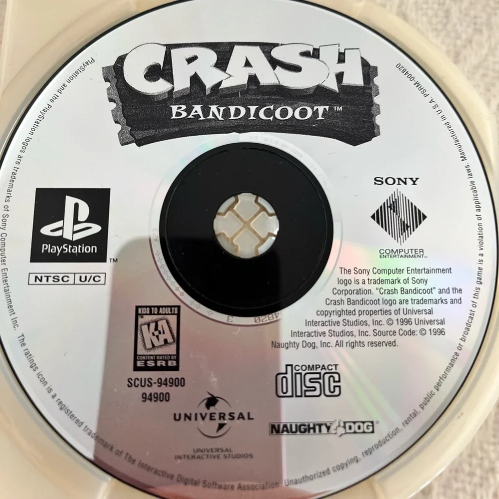 Crash Bandicoot 1 Sony PlayStation 1 PS1 UNTESTED DISC ONLY